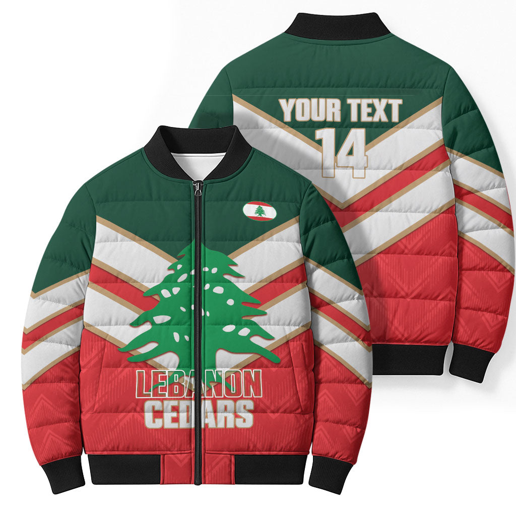 Custom Rugby Lebanon Bomber Puffer Jacket 2026 Go Cedars