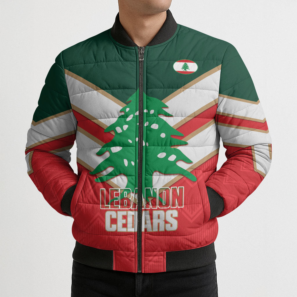 Custom Rugby Lebanon Bomber Puffer Jacket 2026 Go Cedars