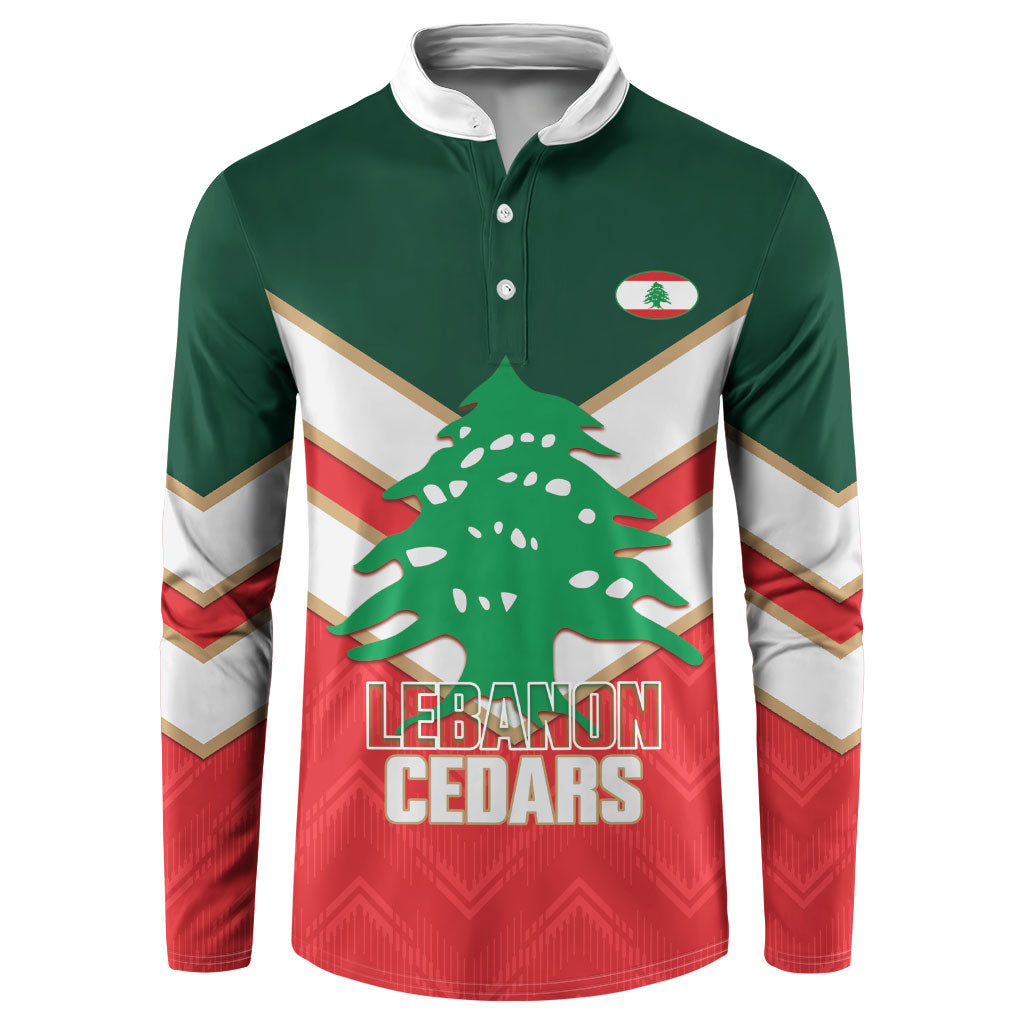 Custom Rugby Lebanon Button Sweatshirt 2026 Go Cedars