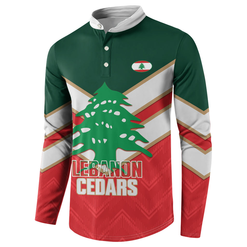 Custom Rugby Lebanon Button Sweatshirt 2026 Go Cedars