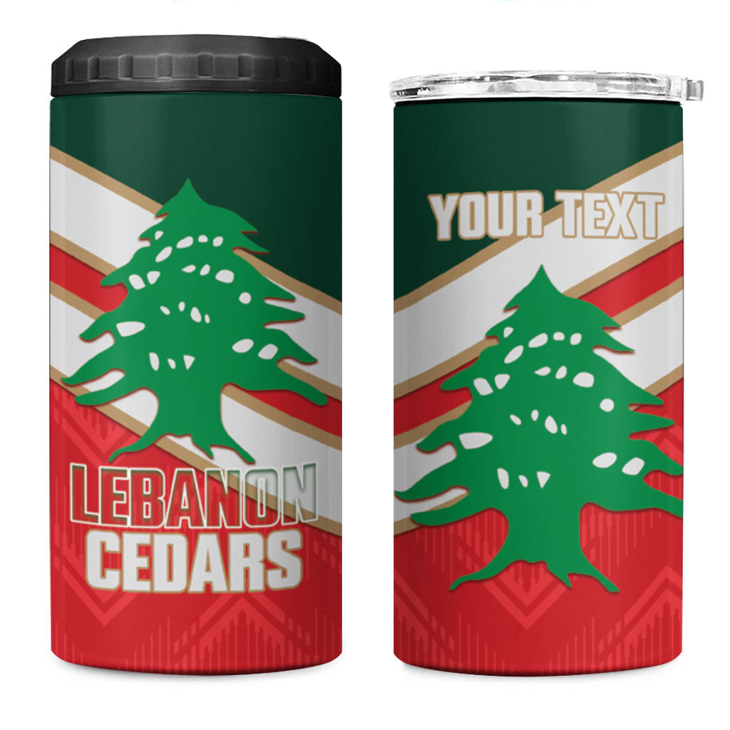 Custom Rugby Lebanon 4 in 1 Can Cooler Tumbler 2026 Go Cedars