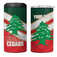 Custom Rugby Lebanon 4 in 1 Can Cooler Tumbler 2026 Go Cedars