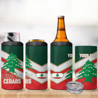 Custom Rugby Lebanon 4 in 1 Can Cooler Tumbler 2026 Go Cedars
