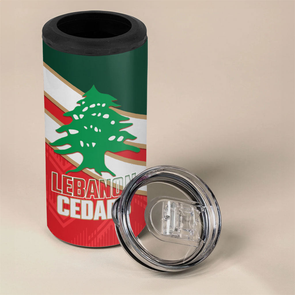 Custom Rugby Lebanon 4 in 1 Can Cooler Tumbler 2026 Go Cedars