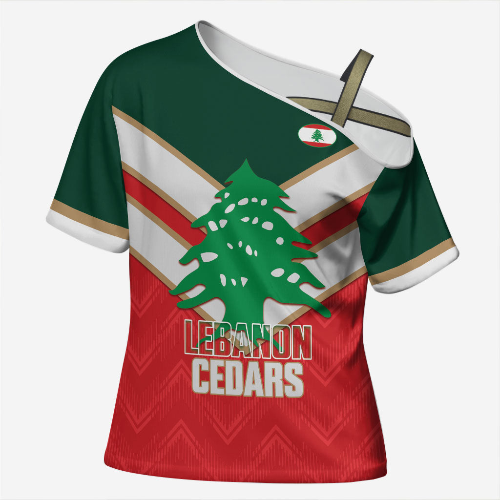 Custom Rugby Lebanon Cross Shoulder Shirt 2026 Go Cedars