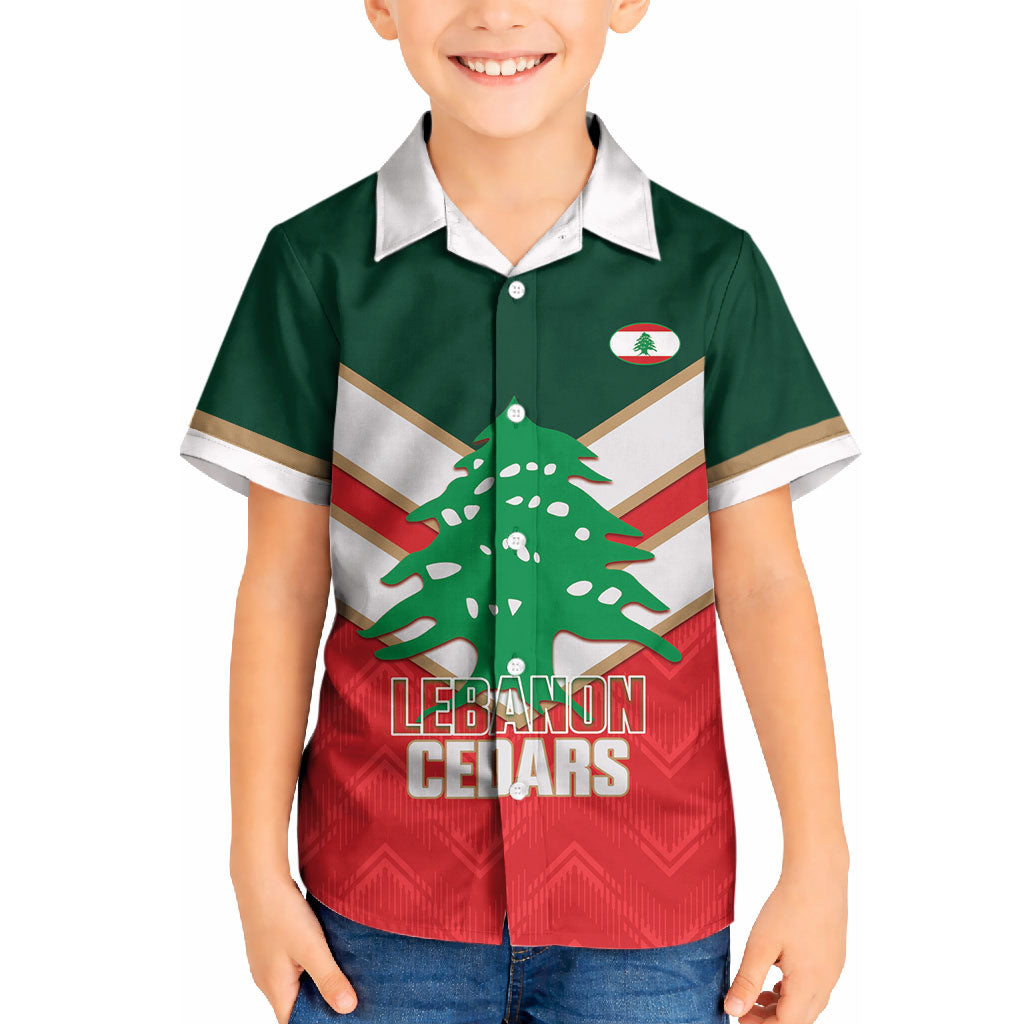 Custom Rugby Lebanon Kid Hawaiian Shirt 2026 Go Cedars