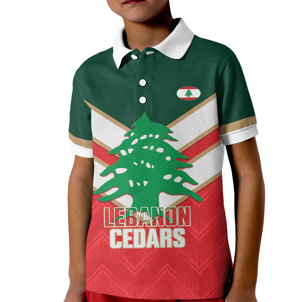 Custom Rugby Lebanon Kid Polo Shirt 2026 Go Cedars