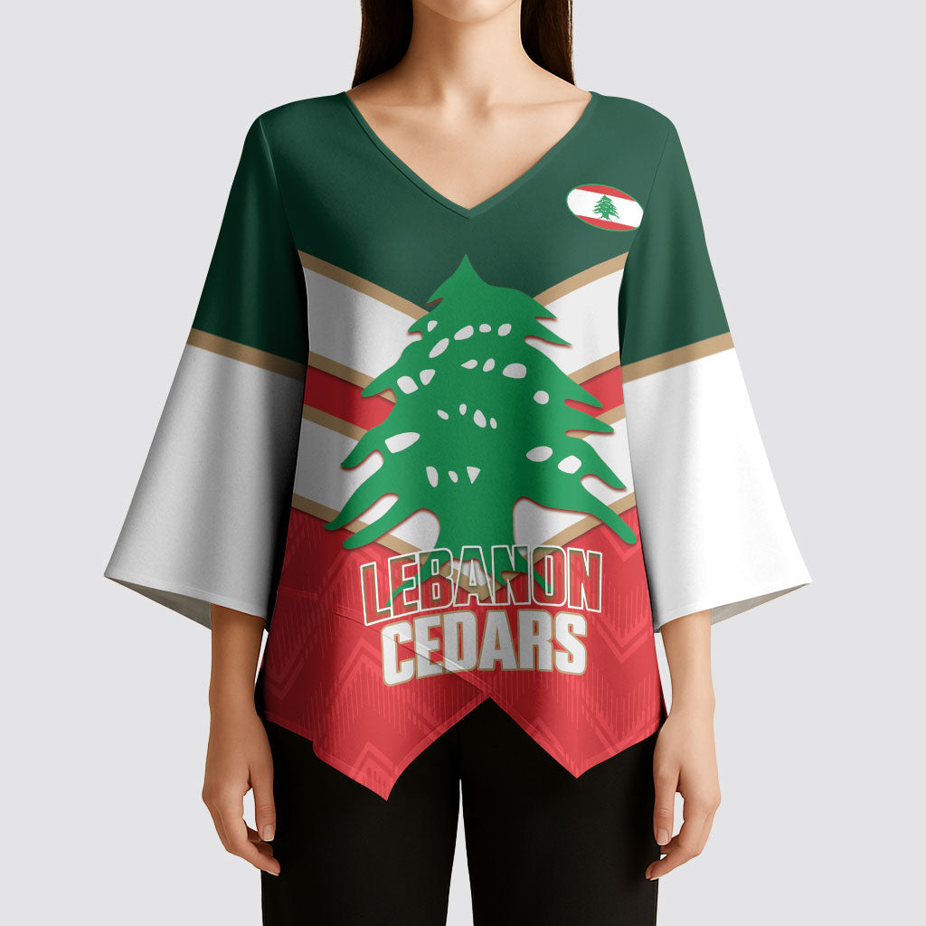 Custom Rugby Lebanon Kimono Sleeve Blouse 2026 Go Cedars