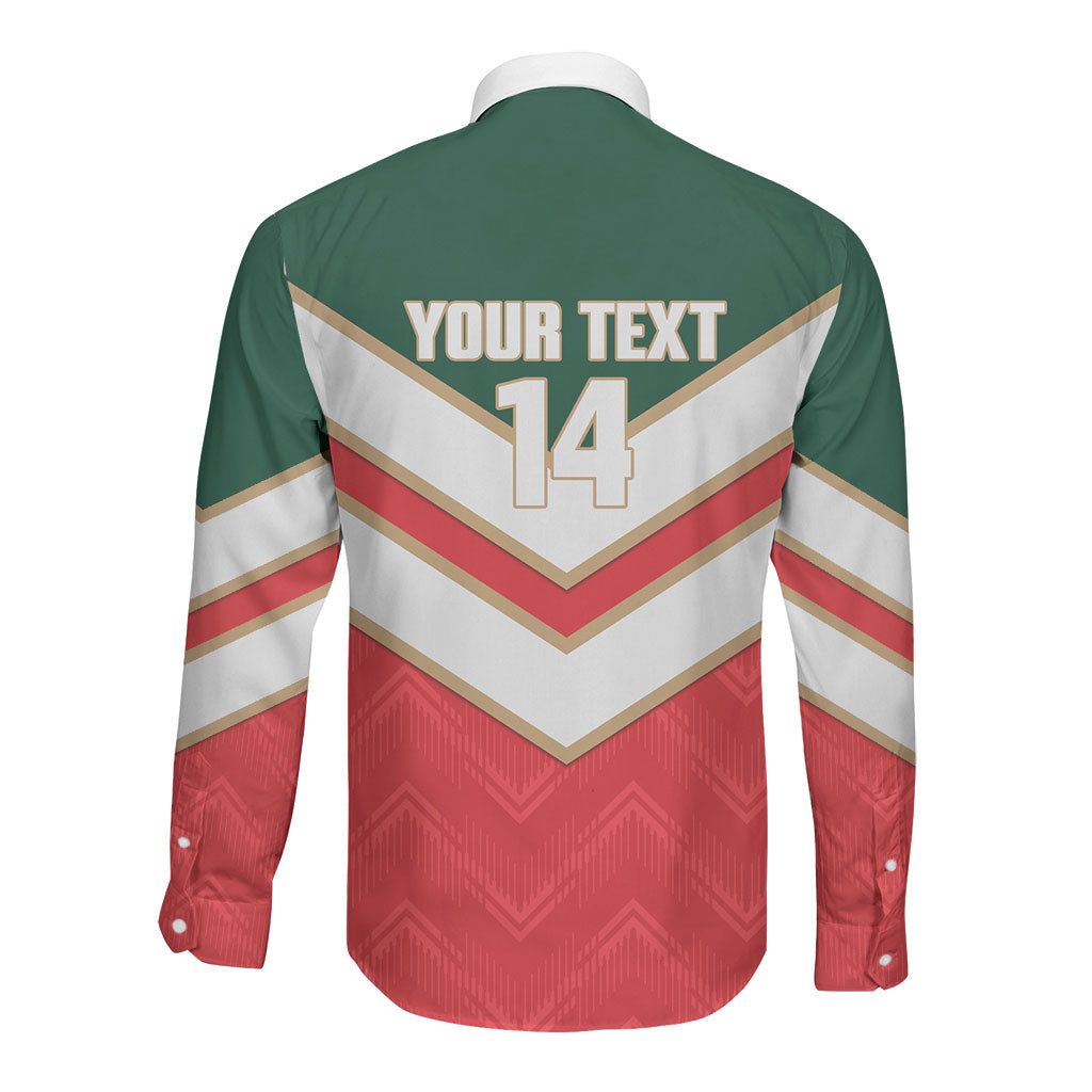 Custom Rugby Lebanon Long Sleeve Button Shirt 2026 Go Cedars