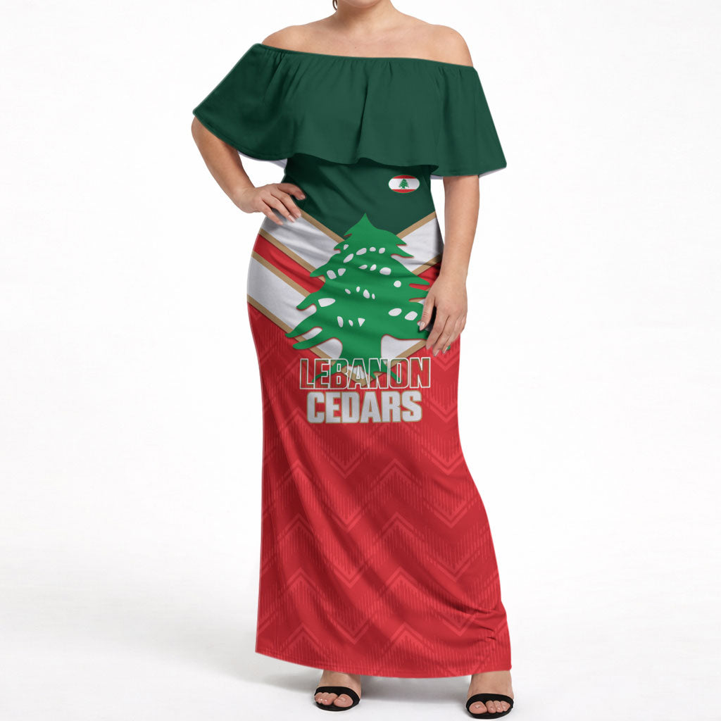 Custom Rugby Lebanon Off Shoulder Maxi Dress 2026 Go Cedars