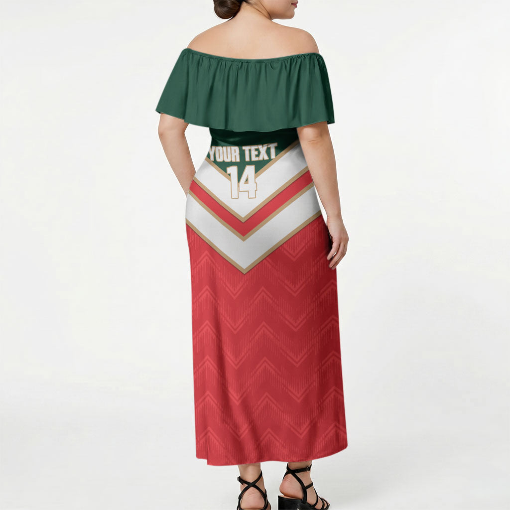 Custom Rugby Lebanon Off Shoulder Maxi Dress 2026 Go Cedars