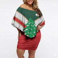 Custom Rugby Lebanon Off Shoulder Short Dress 2026 Go Cedars