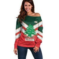 Custom Rugby Lebanon Off Shoulder Sweater 2026 Go Cedars