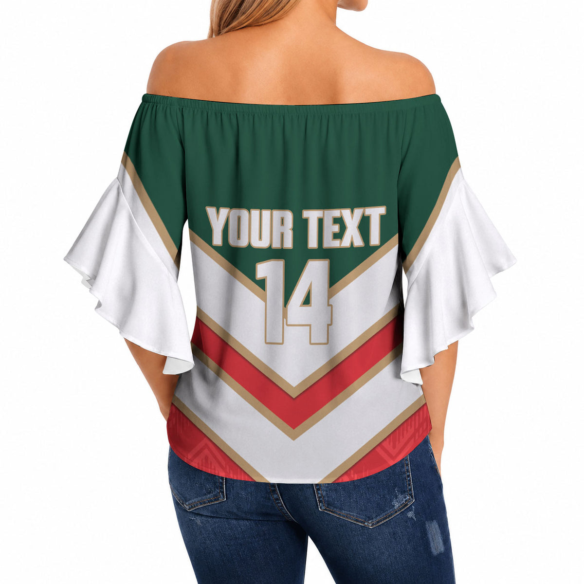 Custom Rugby Lebanon Off Shoulder Wrap Waist Top 2026 Go Cedars