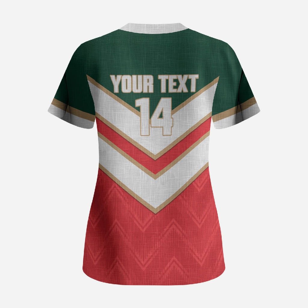 Custom Rugby Lebanon Scrub Top 2026 Go Cedars