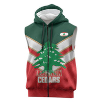 Custom Rugby Lebanon Sleeveless Zip Hoodie 2026 Go Cedars