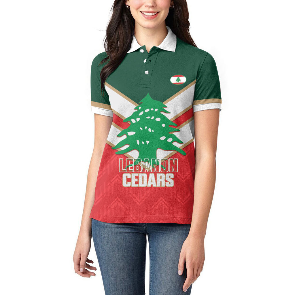 Custom Rugby Lebanon Women Polo Shirt 2026 Go Cedars