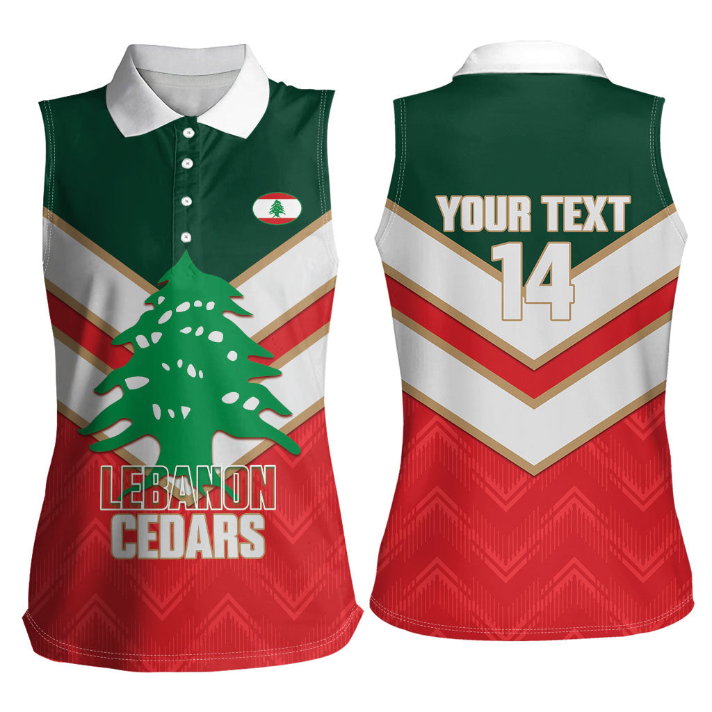 Custom Rugby Lebanon Women Sleeveless Polo Shirt 2026 Go Cedars