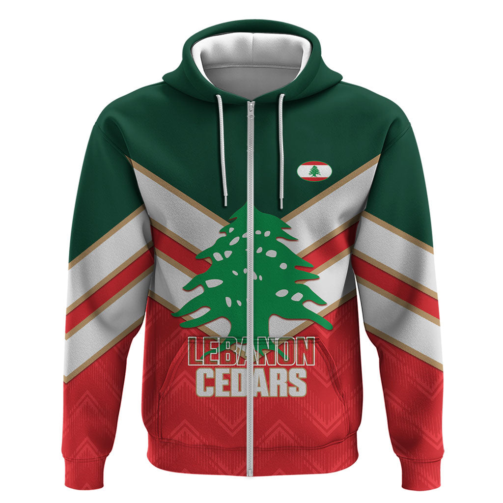Custom Rugby Lebanon Zip Hoodie 2026 Go Cedars
