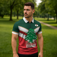 Custom Rugby Lebanon Zipper Polo Shirt 2026 Go Cedars