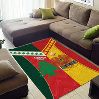 Rugby Papua New Guinea and Lebanon Area Rug PNG Kumuls Cedars Together