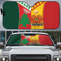 Rugby Papua New Guinea and Lebanon Auto Sun Shade PNG Kumuls Cedars Together