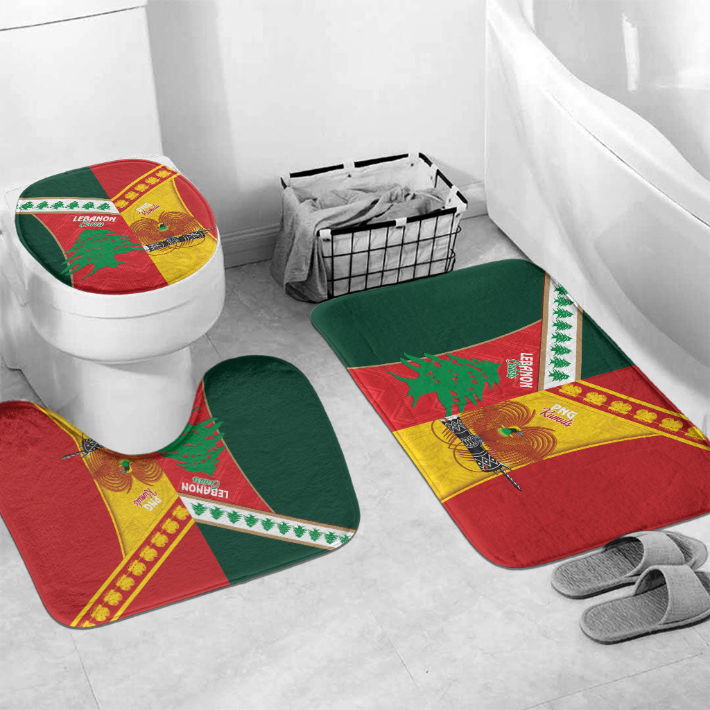 Rugby Papua New Guinea and Lebanon Bathroom Set PNG Kumuls Cedars Together