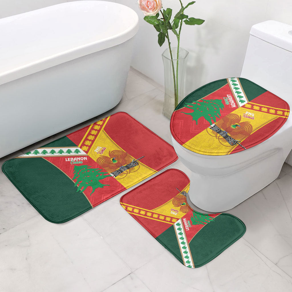 Rugby Papua New Guinea and Lebanon Bathroom Set PNG Kumuls Cedars Together