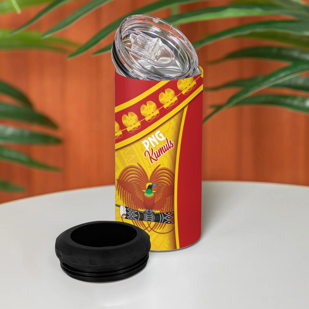 Rugby Papua New Guinea and Lebanon 4 in 1 Can Cooler Tumbler PNG Kumuls Cedars Together