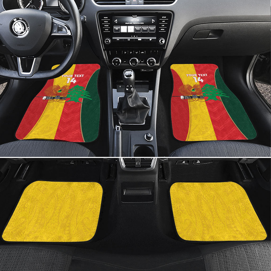 Custom Rugby Papua New Guinea and Lebanon Car Mats PNG Kumuls Cedars Together