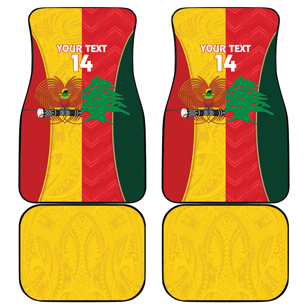 Custom Rugby Papua New Guinea and Lebanon Car Mats PNG Kumuls Cedars Together