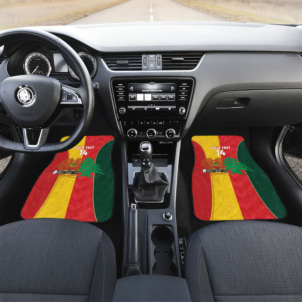Custom Rugby Papua New Guinea and Lebanon Car Mats PNG Kumuls Cedars Together