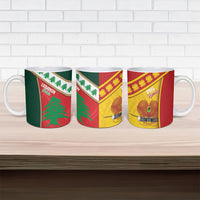 Rugby Papua New Guinea and Lebanon Ceramic Mug PNG Kumuls Cedars Together