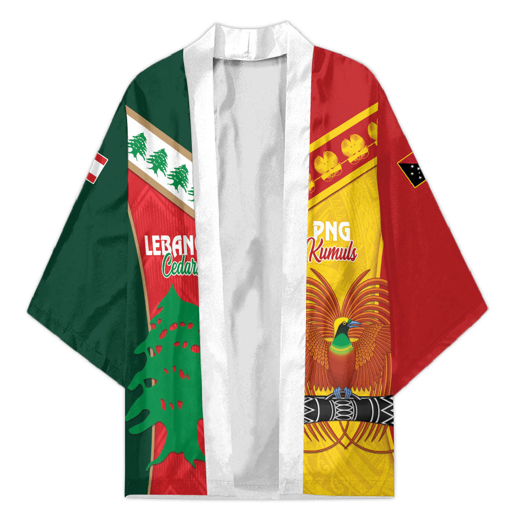 Custom Rugby Papua New Guinea and Lebanon Kimono PNG Kumuls Cedars Together