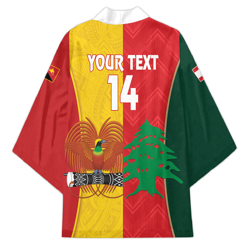 Custom Rugby Papua New Guinea and Lebanon Kimono PNG Kumuls Cedars Together