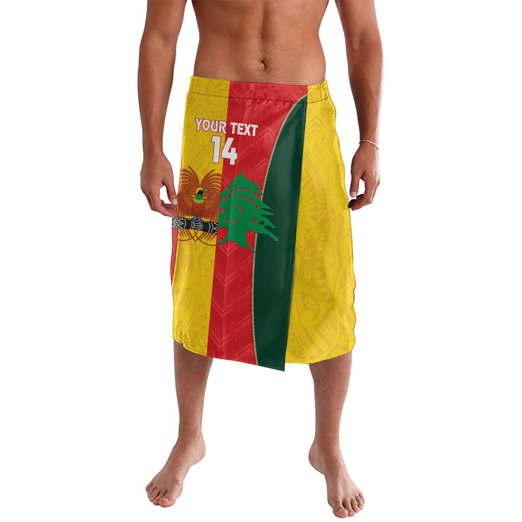 Custom Rugby Papua New Guinea and Lebanon Lavalava PNG Kumuls Cedars Together
