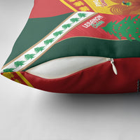 Rugby Papua New Guinea and Lebanon Pillow Cover PNG Kumuls Cedars Together
