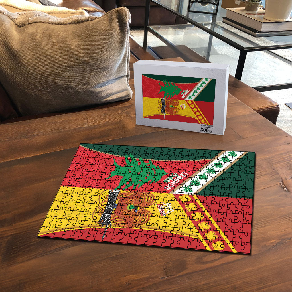 Rugby Papua New Guinea and Lebanon Puzzle PNG Kumuls Cedars Together