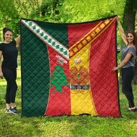 Rugby Papua New Guinea and Lebanon Quilt PNG Kumuls Cedars Together