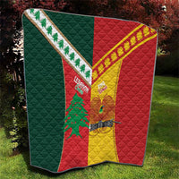 Rugby Papua New Guinea and Lebanon Quilt PNG Kumuls Cedars Together