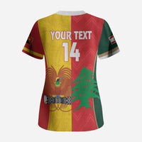 Custom Rugby Papua New Guinea and Lebanon Scrub Top PNG Kumuls Cedars Together