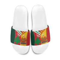 Rugby Papua New Guinea and Lebanon Slide Sandals PNG Kumuls Cedars Together