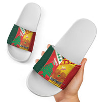 Rugby Papua New Guinea and Lebanon Slide Sandals PNG Kumuls Cedars Together