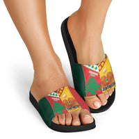 Rugby Papua New Guinea and Lebanon Slide Sandals PNG Kumuls Cedars Together