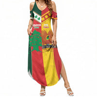 Custom Rugby Papua New Guinea and Lebanon Summer Maxi Dress PNG Kumuls Cedars Together