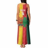 Custom Rugby Papua New Guinea and Lebanon Tank Maxi Dress PNG Kumuls Cedars Together