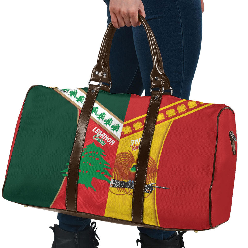Rugby Papua New Guinea and Lebanon Travel Bag PNG Kumuls Cedars Together