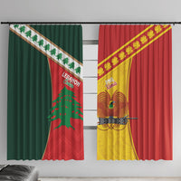 Rugby Papua New Guinea and Lebanon Window Curtain PNG Kumuls Cedars Together