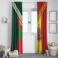 Rugby Papua New Guinea and Lebanon Window Curtain PNG Kumuls Cedars Together