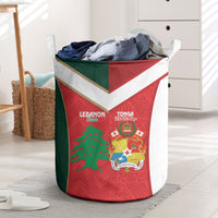Rugby Tonga and Lebanon Laundry Basket Mate Maa Tonga Cedars Together